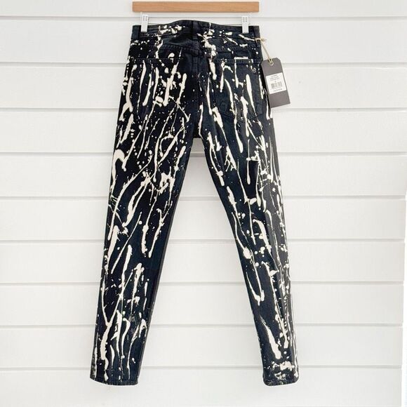 Rag & Bone Women’s Animal Black Acid Mum Jeans Style W2700M999 NWT Size 26 - Picture 3 of 11